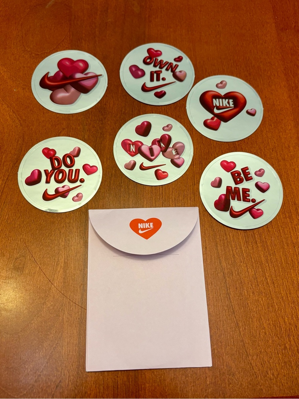 Nike Be Me Pink Heart Sticker Set - Valentine Party Pack Exclusive - Picture 3 of 3